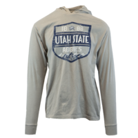 Utah State Aggies 1888 Unisex Hooded T-Shirt gray